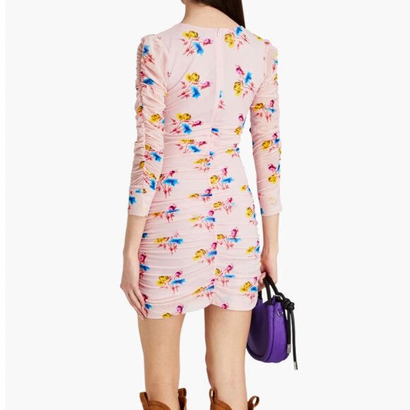 GANNI Floral Print Floral Mini Dress - Picture 2 of 6